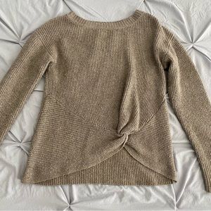 beige knit sweater